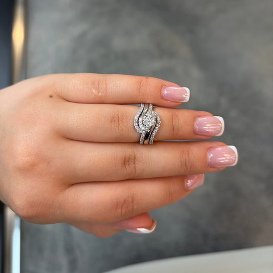 .50TCW Three Piece Wedding Set