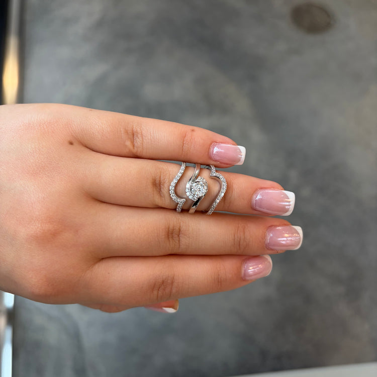 .50TCW Three Piece Wedding Set
