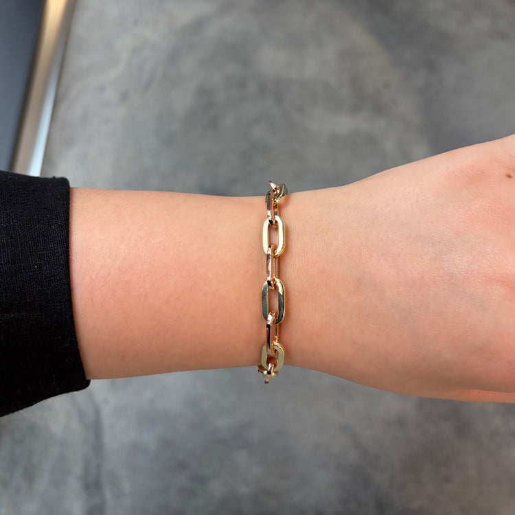 Two Tone Open Link Bracelet
