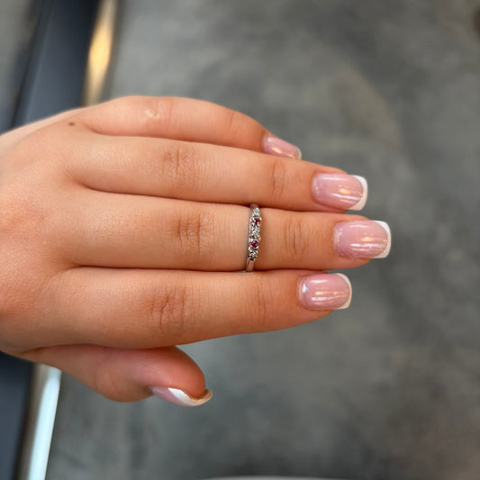 .03TCW Diamond & Ruby Ring