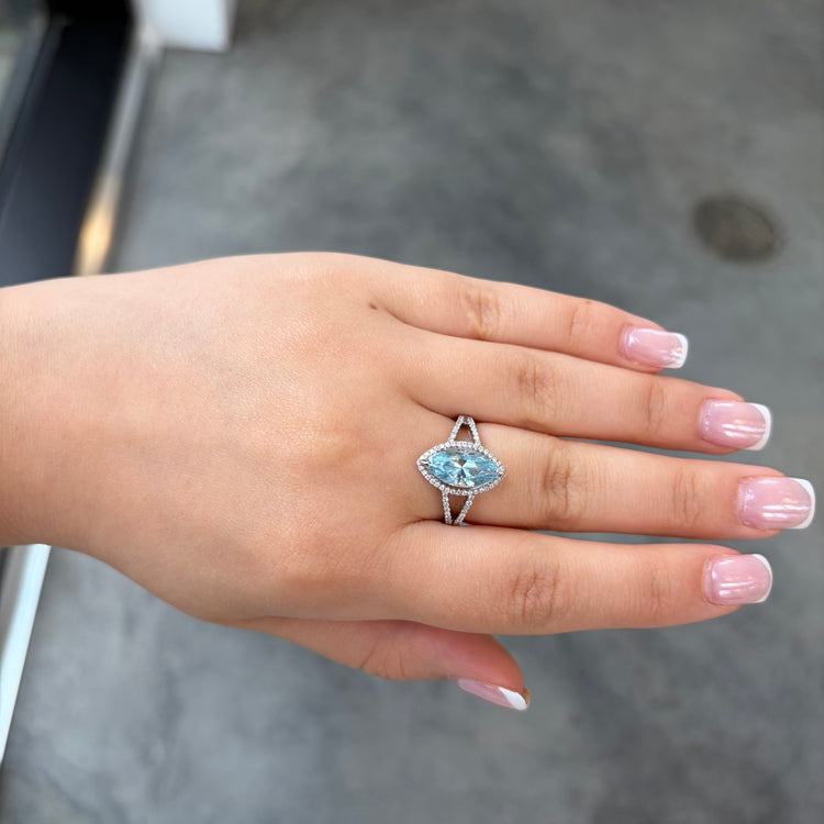 Topaz & Diamond Ring