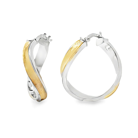 Textured Infinity Twist Hoops