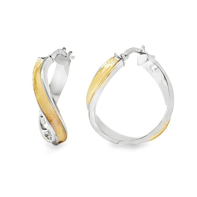 Textured Infinity Twist Hoops