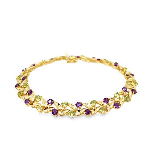 Amethyst & Peridot Bracelet