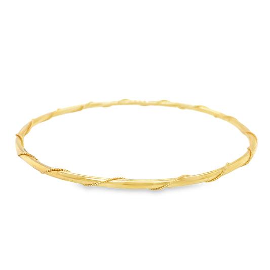 Milgrain Twist Bangle Bracelet