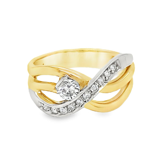 Infinity Crossover Diamond Ring