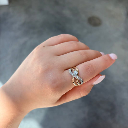 Infinity Crossover Diamond Ring