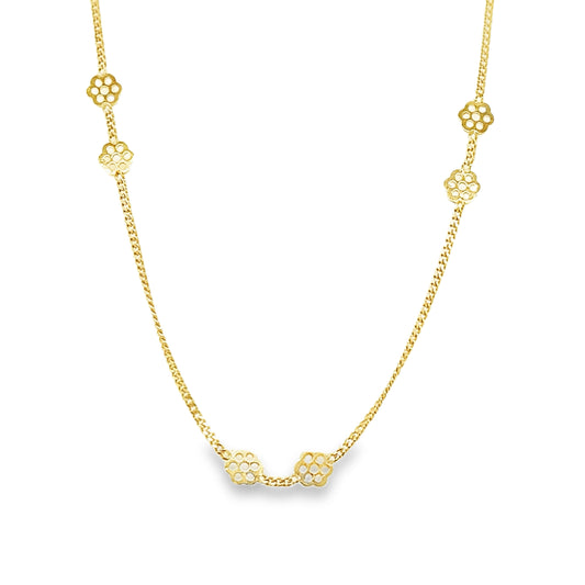 Double Station Flower Necklace