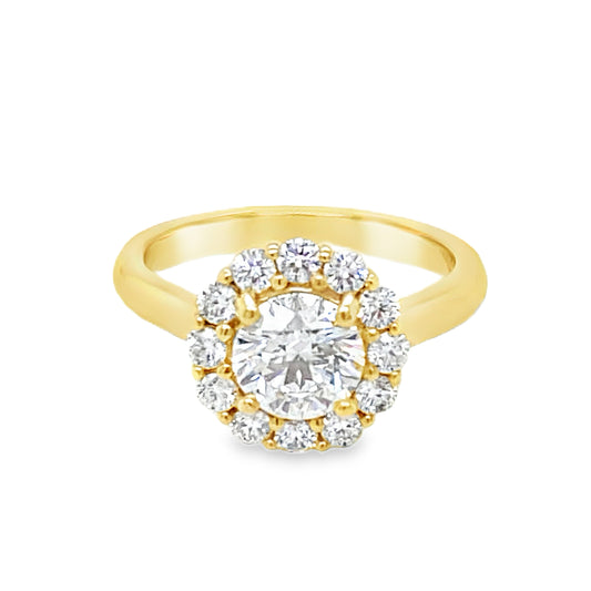 1.15TCW Diamond Halo Ring
