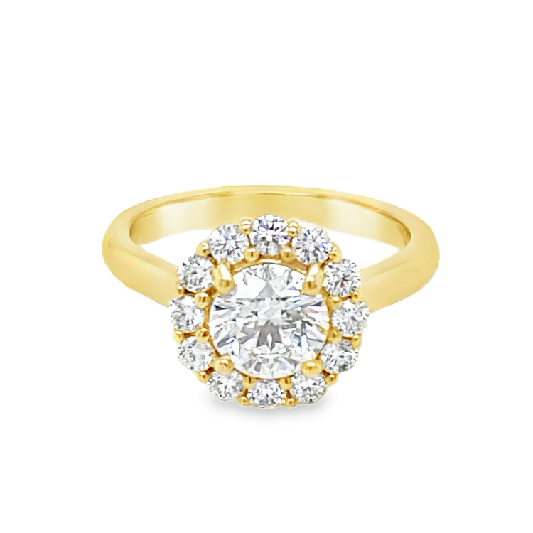 1.15TCW Diamond Halo Ring
