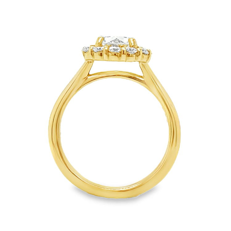 1.15TCW Diamond Halo Ring