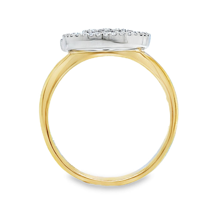 Diamond Spiral Cluster Ring