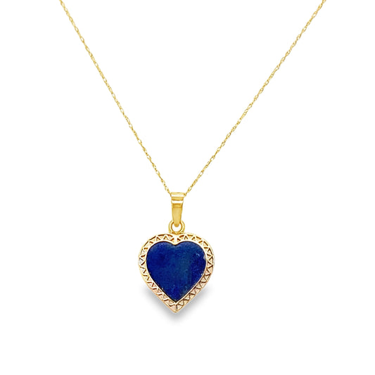 Heart Shaped Lapis Necklace