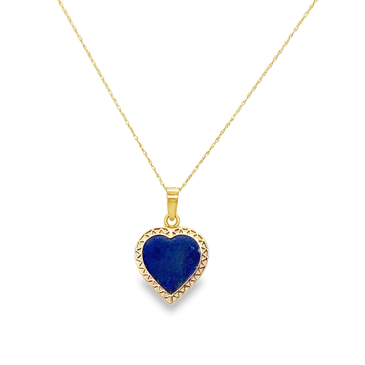 Heart Shaped Lapis Necklace