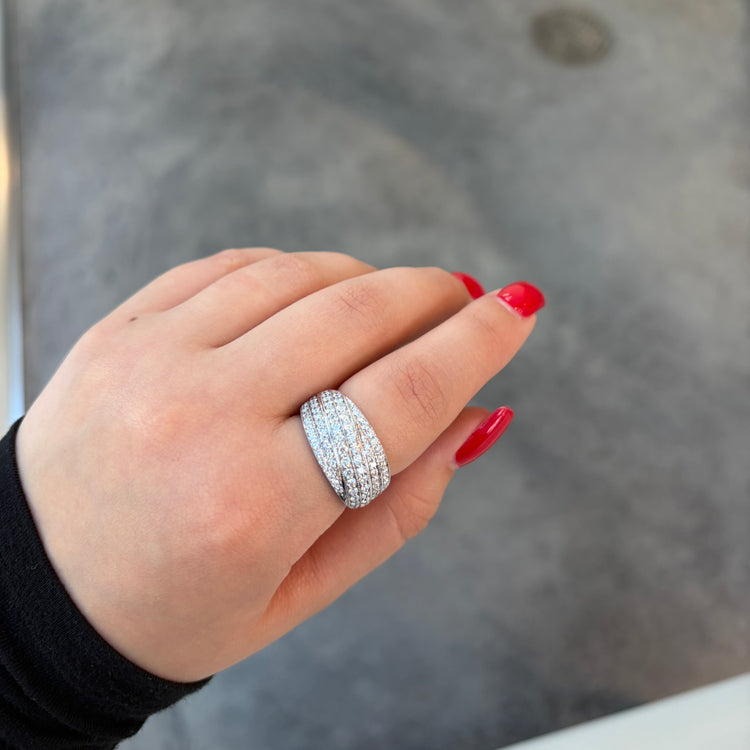 Wide Diamond Ring