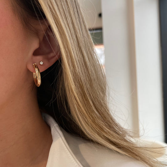 Gold Twist Hoops