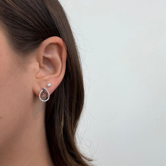 Teardrop Diamond Studs