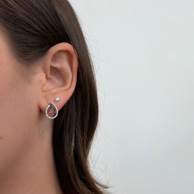 Teardrop Diamond Studs