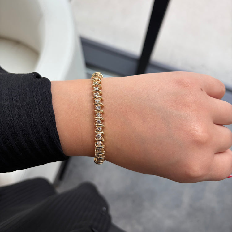 S-Link Diamond Tennis Bracelet