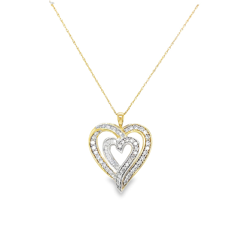 .75TCW Diamond Heart Shaped Necklace