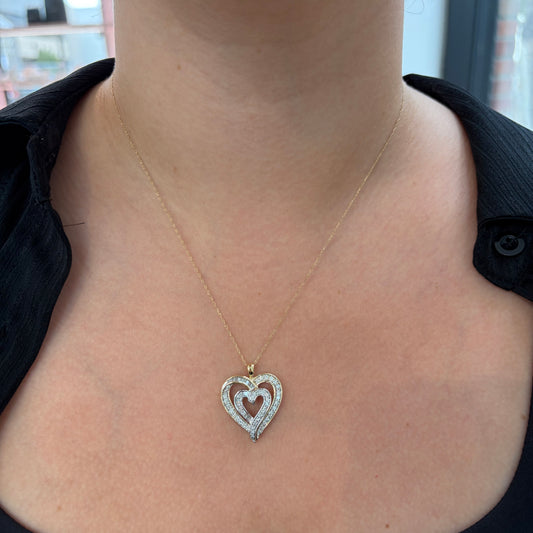 .75TCW Diamond Heart Shaped Necklace