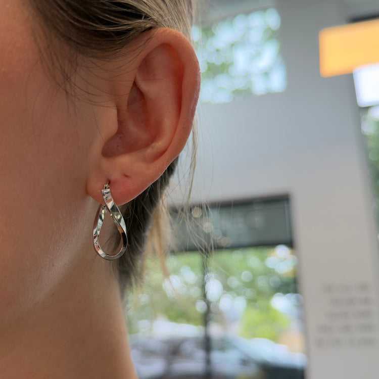 Hollow Twist Hoops