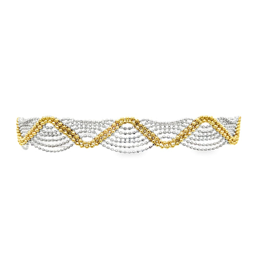 Interwoven Bead Link Bracelet by Birks