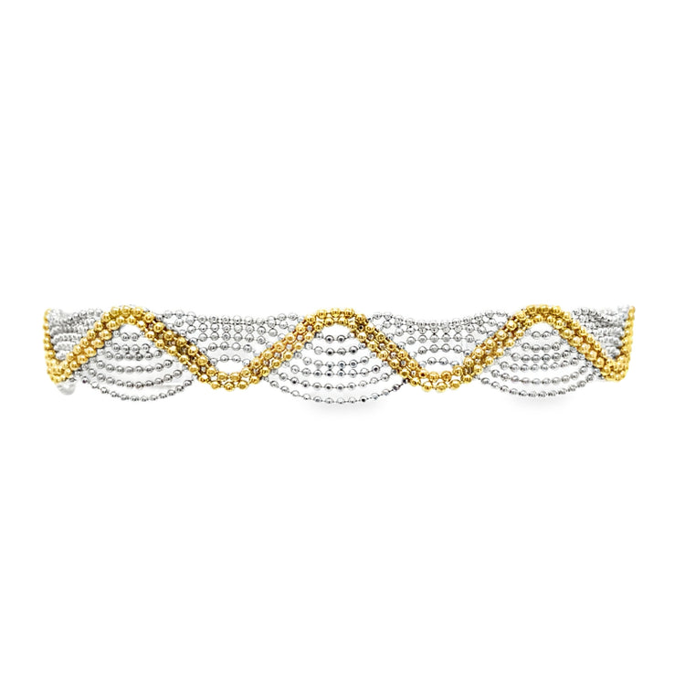 Interwoven Bead Link Bracelet by Birks