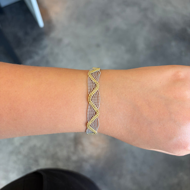 Interwoven Bead Link Bracelet by Birks