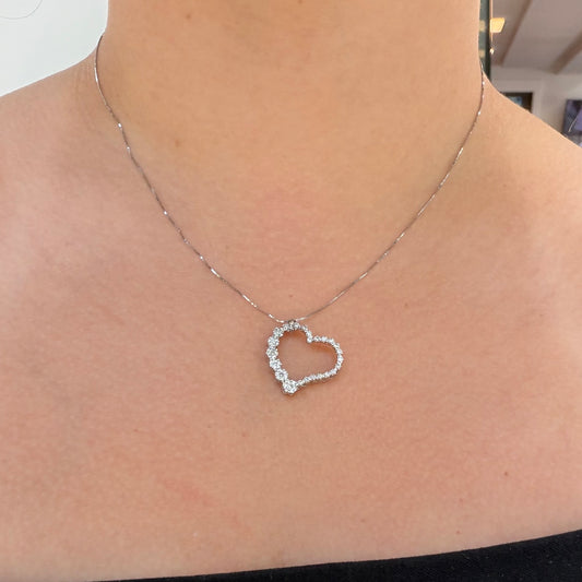 .50TCW Diamond Heart Necklace
