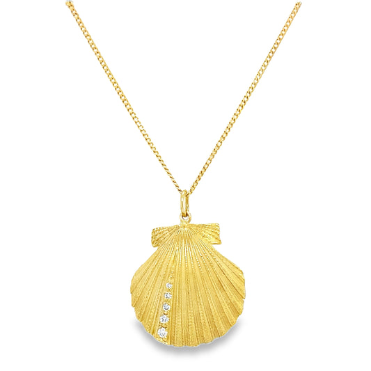 Shell Diamond Necklace