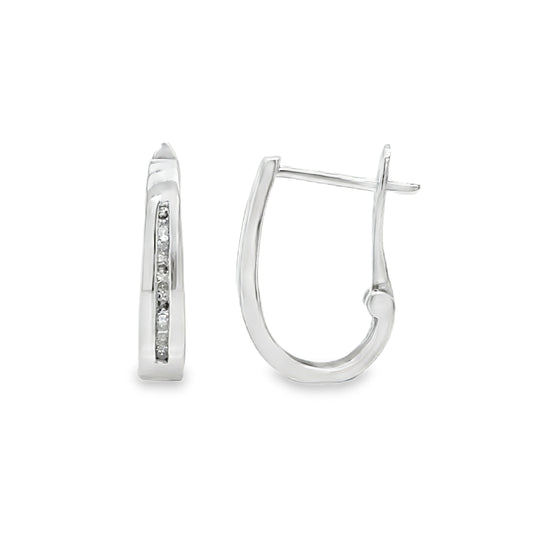 Hinged Diamond Hoops