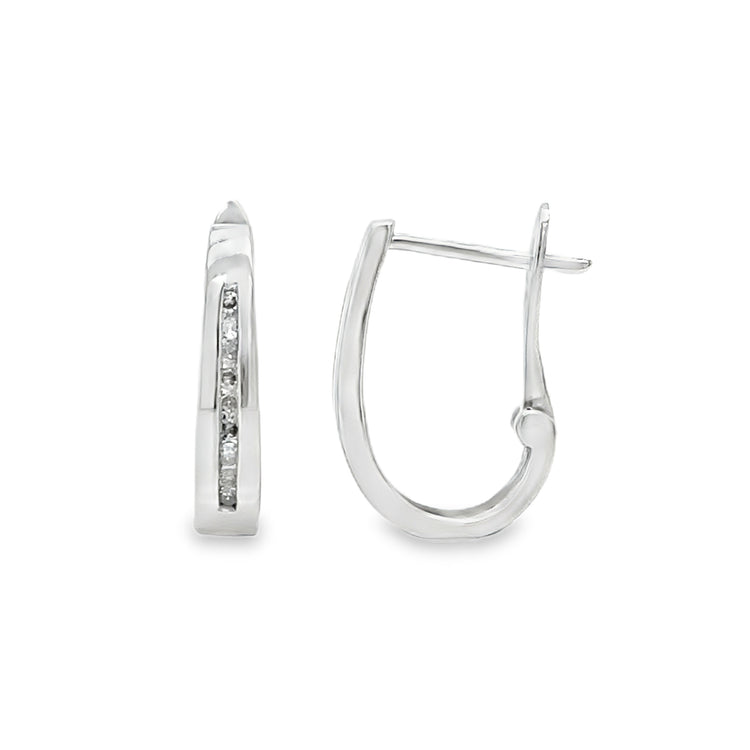 Hinged Diamond Hoops