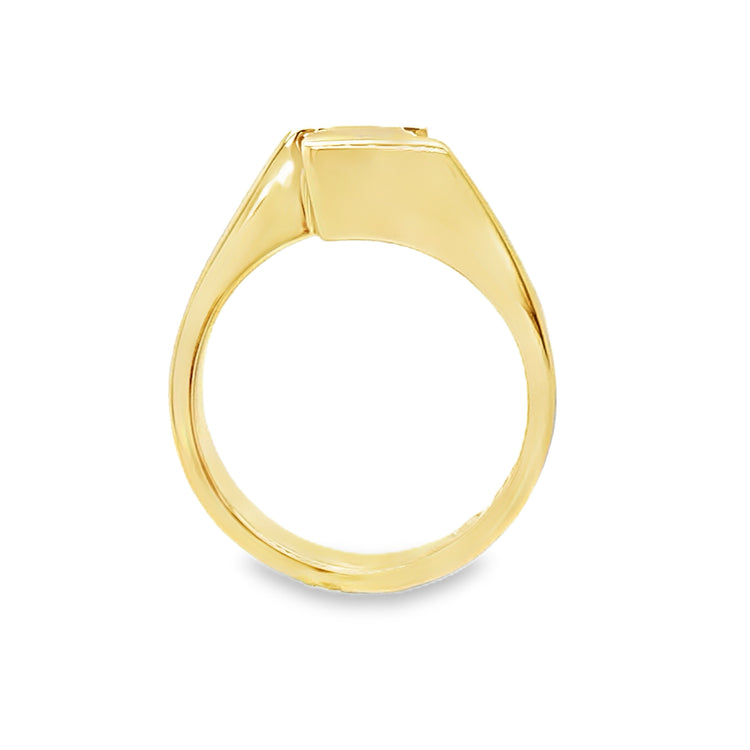 Pink Topaz Twist Solitaire Ring