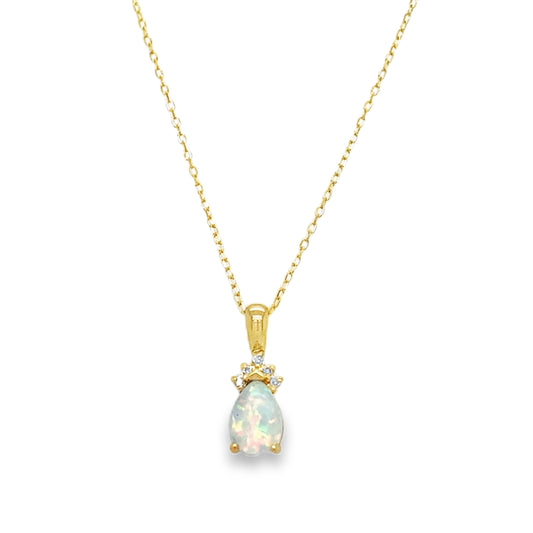 Opal & Diamond Necklace