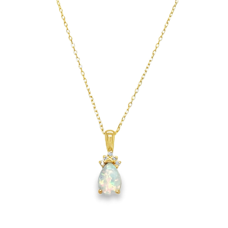Opal & Diamond Necklace