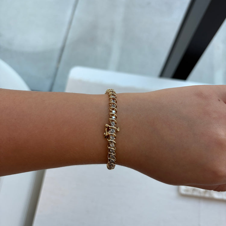 S-Link Diamond Tennis Bracelet