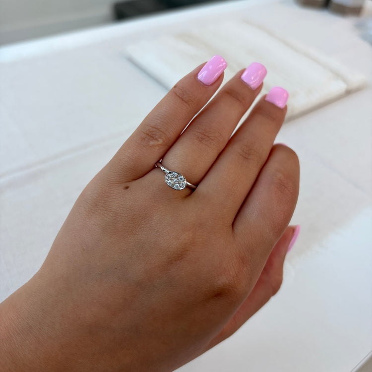 .10TCW Diamond Cluster Ring