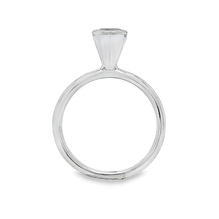 Bezel Set Garnet Solitaire Ring