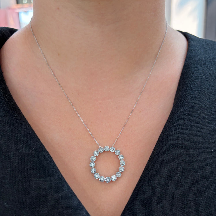 18 Inch Diamond Circle Necklace
