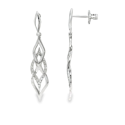 Diamond Infinity Dangle Earrings