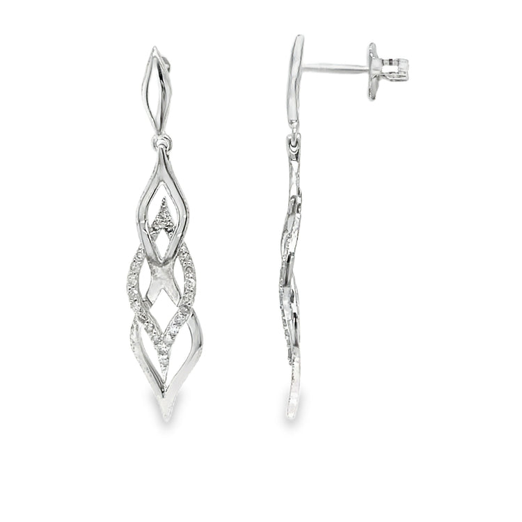 Diamond Infinity Dangle Earrings