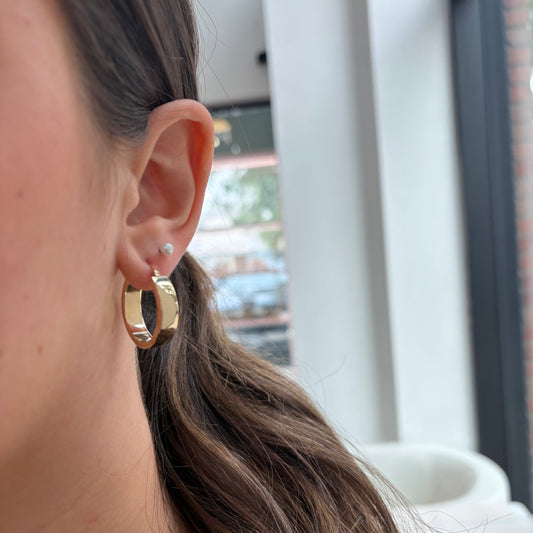 6mm Wide Hollow Hoops