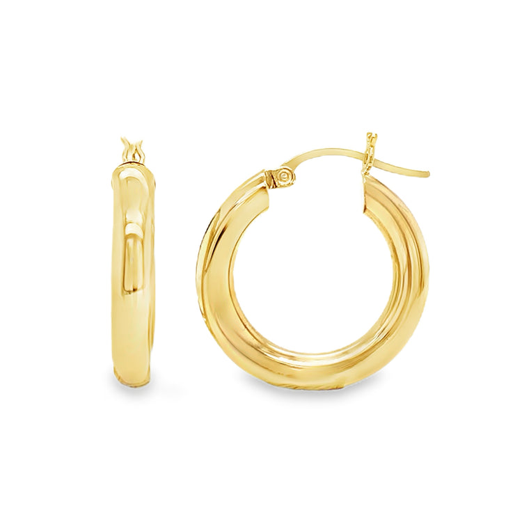 14K Hollow Hoops