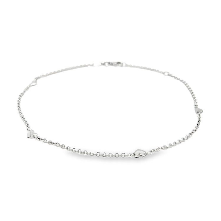 Adjustable Heart Rope Chain Anklet