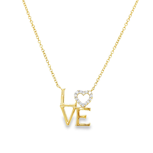 18 inch "Love" Diamond Necklace