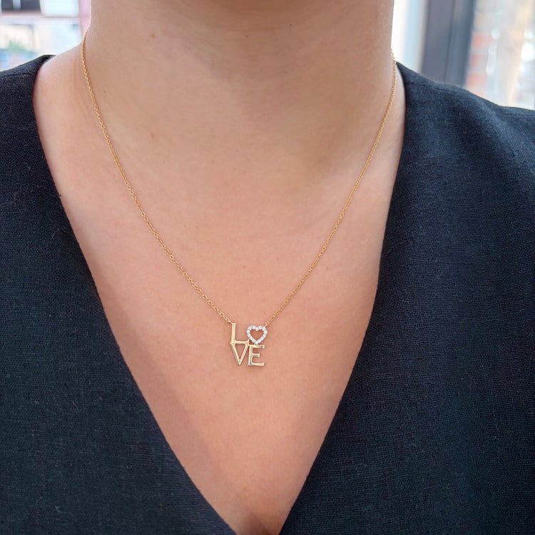 18 inch "Love" Diamond Necklace