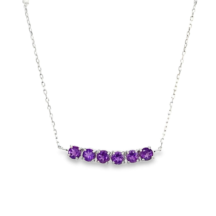 Amethyst Bar Necklace