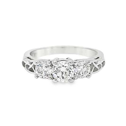 1.00TCW Three Stone Diamond Ring