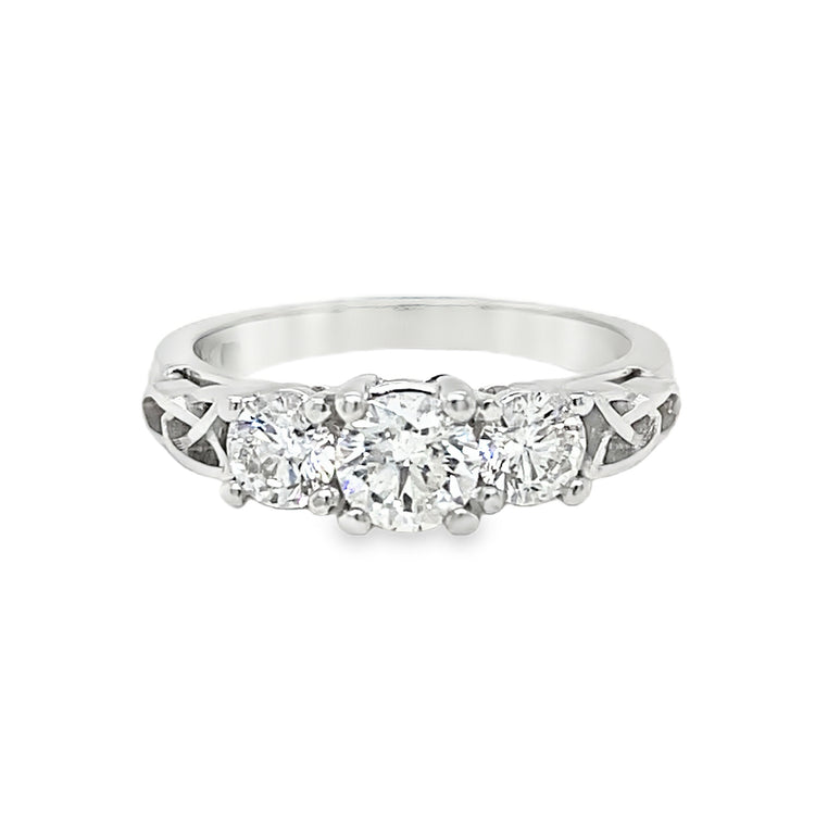 1.00TCW Three Stone Diamond Ring